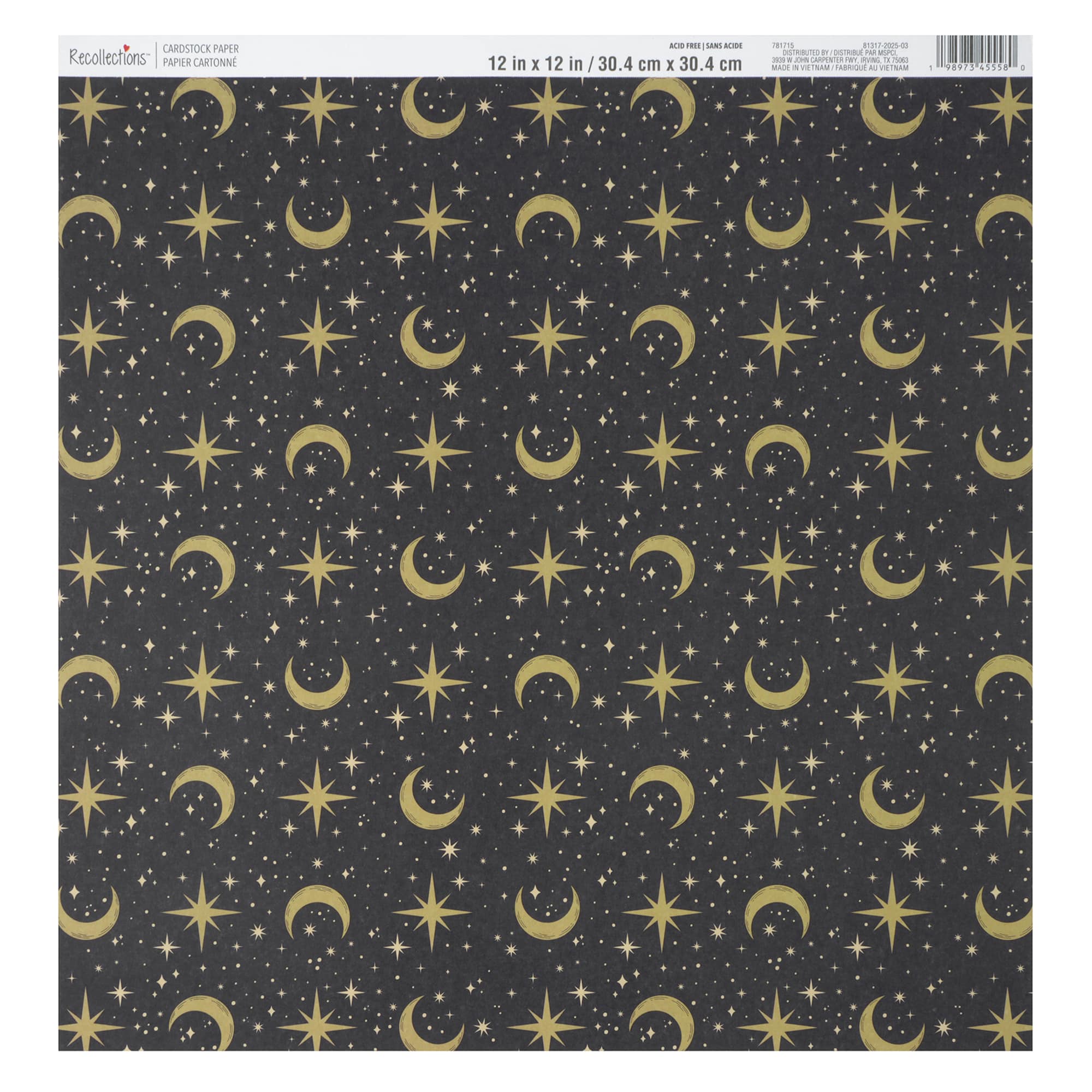 12" x 12" Moon & Stars Cardstock Paper by Recollections™